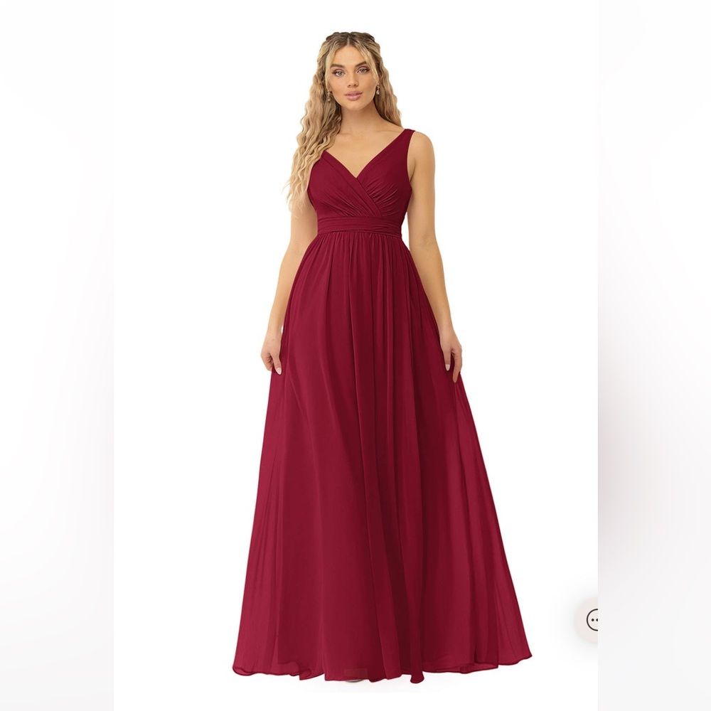 Azazie Kora Burgundy Bridesmaid Wedding Guest Dress